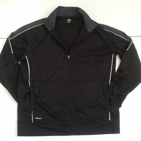 Athletic Works Mens Track Jacket Black/Grey Size M 38-40 NWT - Picture 3 of 6